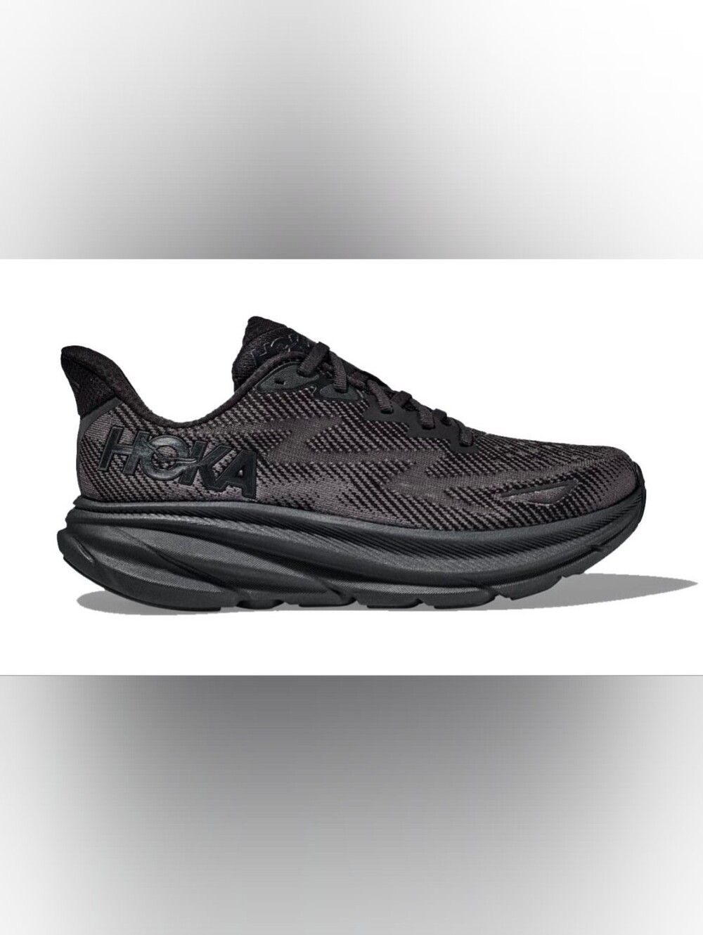 Hoka Clifton 9 Women's Black/Black Size 8.5D